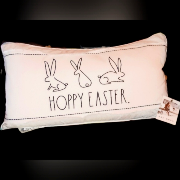 Rae Dunn HOPPY EASTER accent pillow - Picture 1 of 2